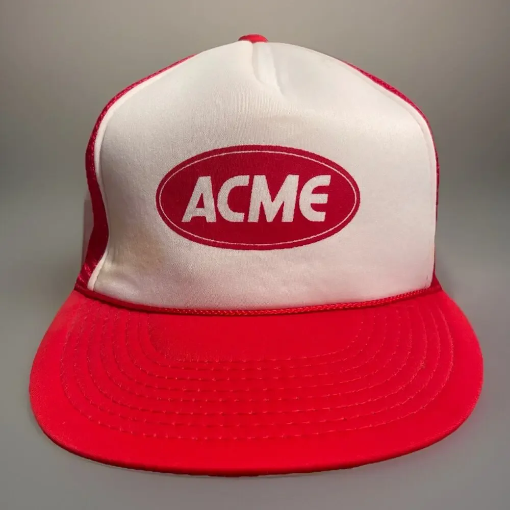 Vintage 1980’s Trucker Hat Snapback Cap ACME Rope NWOT Rare
